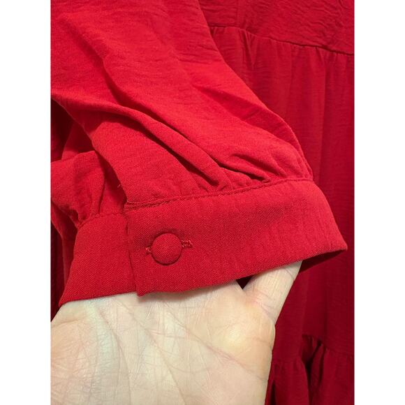 Vince Camuto NWOT Plus Size Red Ruffle Dress - Picture 5 of 8